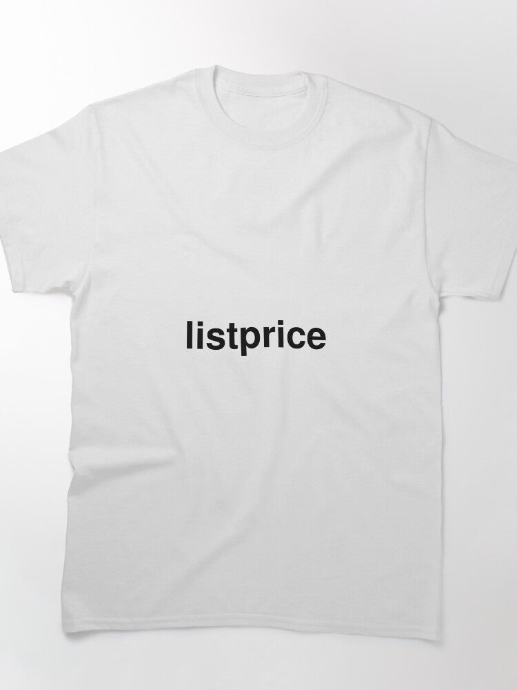 Listprice Value Comparison Shirt | Retail Marketing Graphic Tee