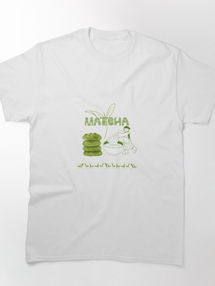 Classic Bold Matcha Font T-Shirt Minimalist Tea Drinker Top