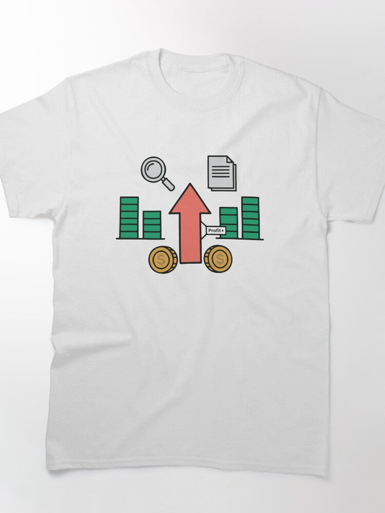 Financial Growth Data Analysis Vector Icon Business Logic Tee