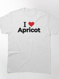 I Love Apricot Fruit Fan Shirt | Sweet Summer Foodie Graphic Tee