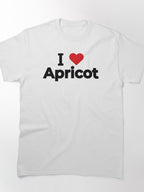 I Love Apricot Fruit Fan Shirt | Sweet Summer Foodie Graphic Tee