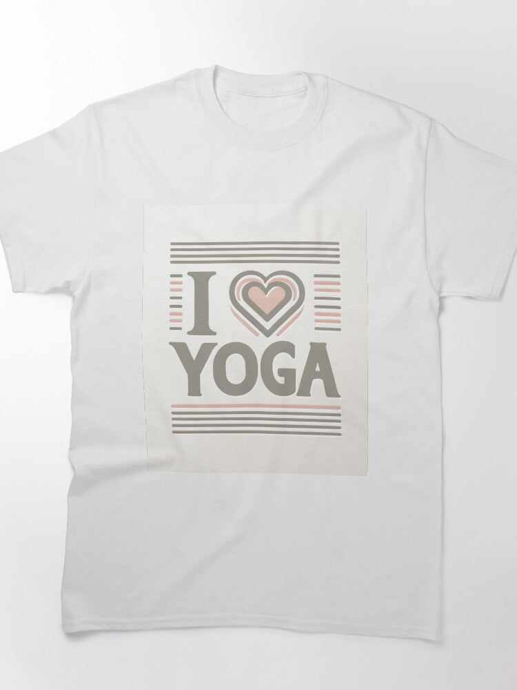 I Love Yoga Fitness Shirt – Minimalist Yogi Enthusiast Tee