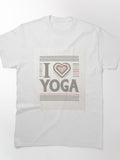 I Love Yoga Fitness Shirt – Minimalist Yogi Enthusiast Tee