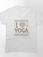 I Love Yoga Fitness Shirt – Minimalist Yogi Enthusiast Tee