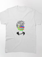 Glitchy Boy Aesthetic Digital Distortion Classic T-Shirt