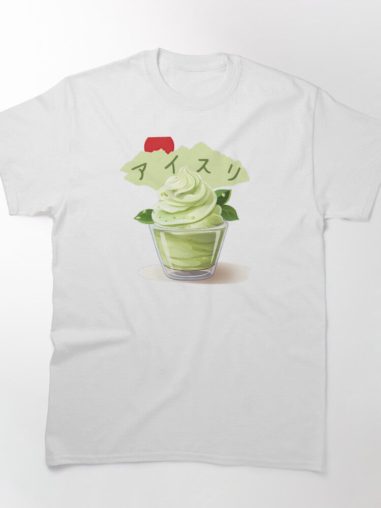 Matcha Ice Cream Japanese Cuisine Tee Traditional Dessert Shirt