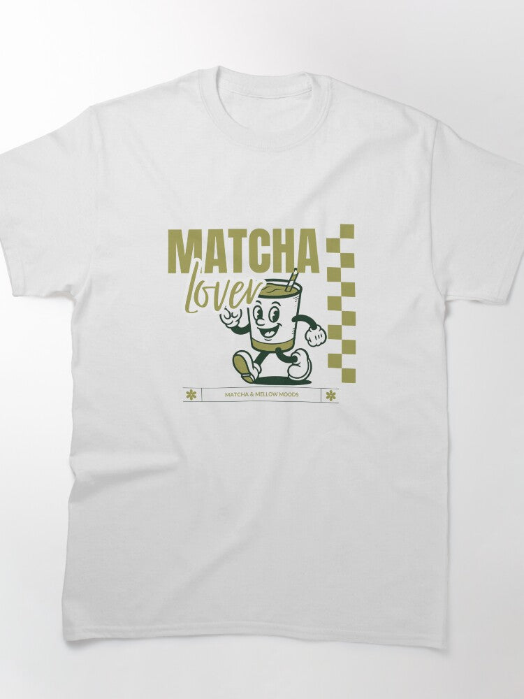 Retro Matcha Latte Lover Tee Vintage Café Style Graphic Shirt