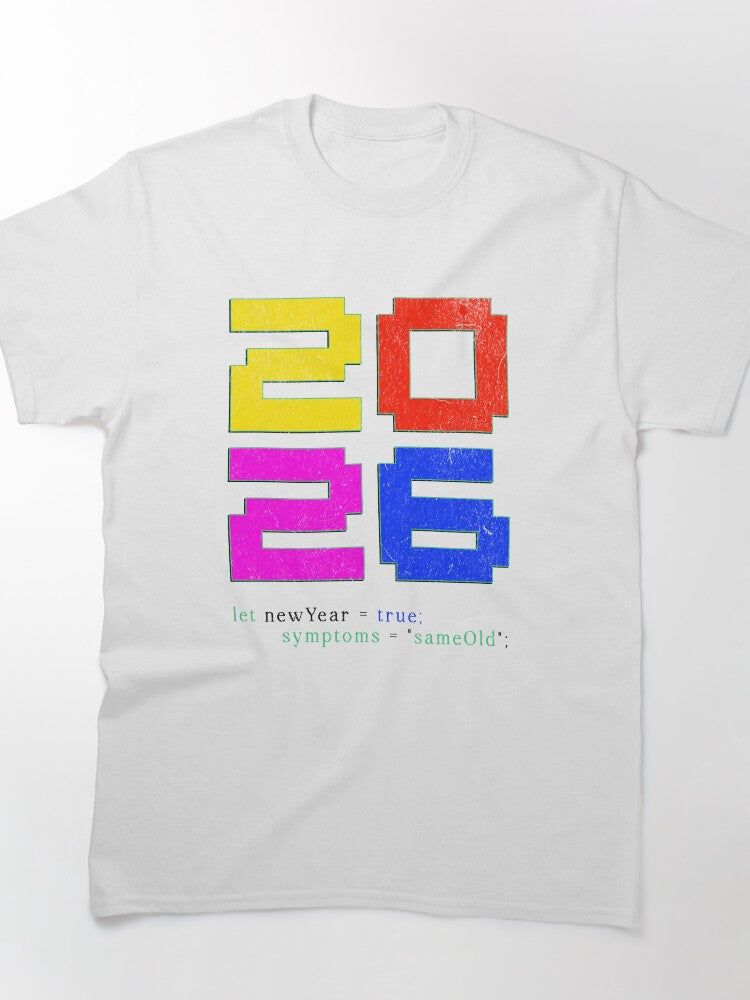 Pixel Code 2026 Humor Shirt – 90s Style Chronic Illness Design