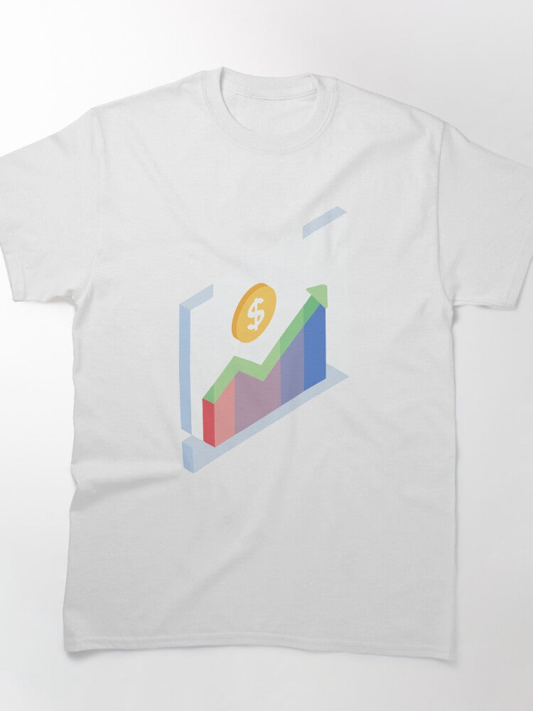 Financial Growth Isometric Chart Dollar Coin Business Tee