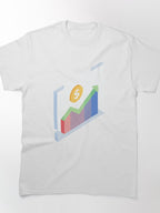 Financial Growth Isometric Chart Dollar Coin Business Tee