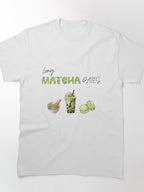 Long Matcha Dates Romantic Tea Tee Aesthetic Minimalist Apparel