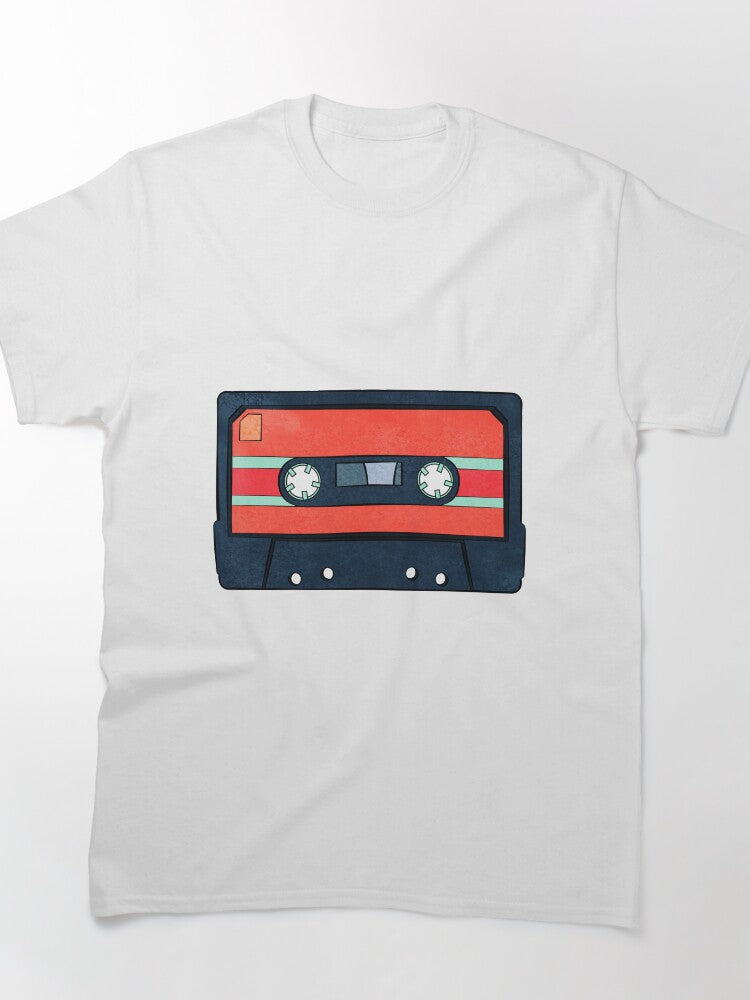 Red Retro Cassette Tape 90s Music Style Classic T-Shirt