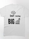 Smart Investing Big Rewards Financial Data Growth Graphic Tee