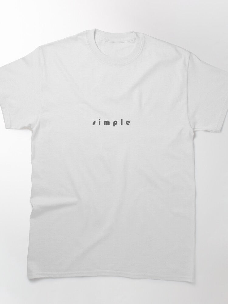 Simple Minimalist Plain Design Essential Basic Classic T-Shirt
