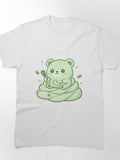 Matcha Whisk Bear Cozy Art Tee Cute Green Dessert Character