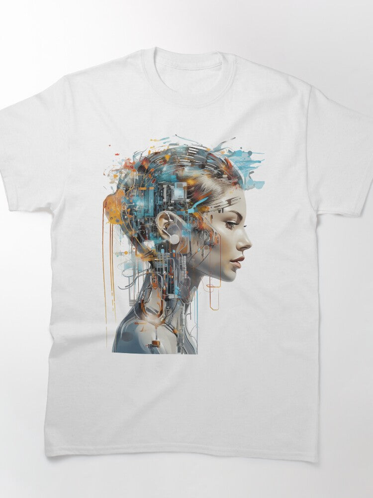 Artificial Intelligence Bionic Human Oversized T-Shirt Android Design