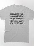 At Any Given Time Graphic Tee - Clever Sarcastic Quote Shirt