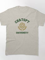 ChatGPT3 School University Style Tee | AI Learning Academic Shirt