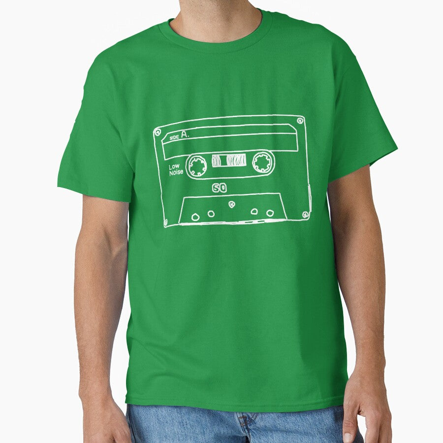 Retro 80s Cassette Tape Nostalgic Music Classic T-Shirt Green