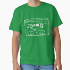 Retro 80s Cassette Tape Nostalgic Music Classic T-Shirt Green