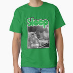 Sleep Minimalist Quote Relaxation Wellness Lifestyle Shirt Green