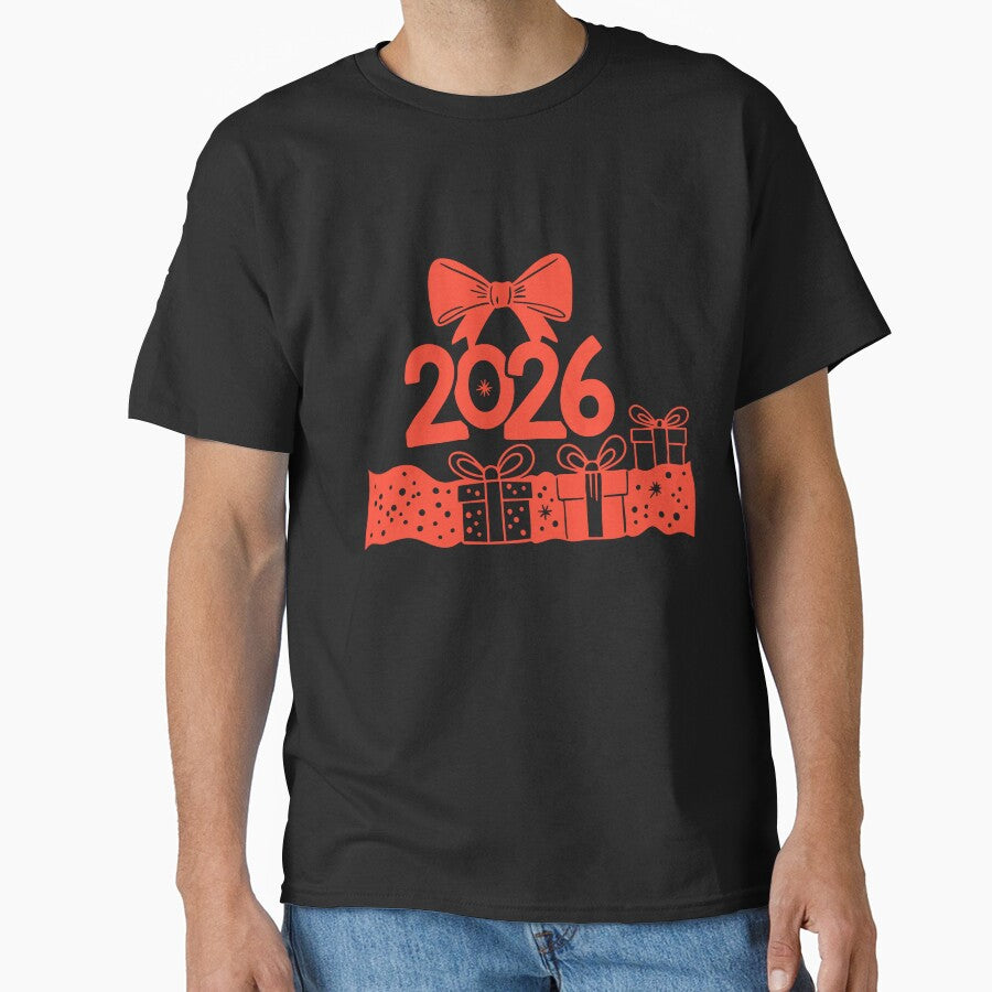 2026 New Year Gift Shirt – Festive Holiday Celebration Apparel Black
