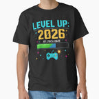 Gamer Level Up 2026 Shirt – New Year XP Bar Gaming Community Black