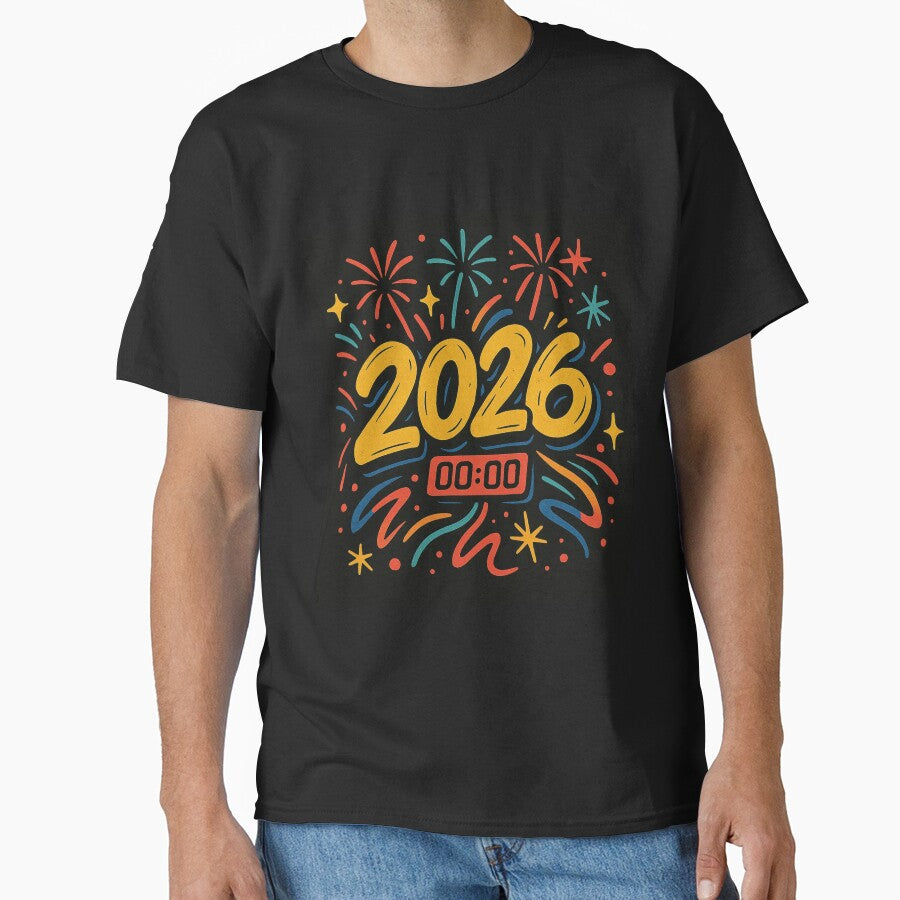 New Years Eve 2026 Party Celebration Graphic Classic T-Shirt Black