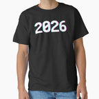 Happy New Year 2026 Bold Celebration Holiday Classic T-Shirt Black