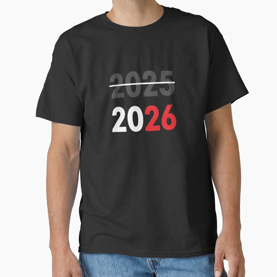 New Year 2026 Meme Gen Alpha Slang Humor Classic T-Shirt Black