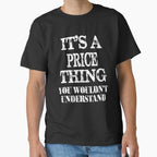 Price Last Name Funny Family Birthday Gift Idea Classic T-Shirt Black