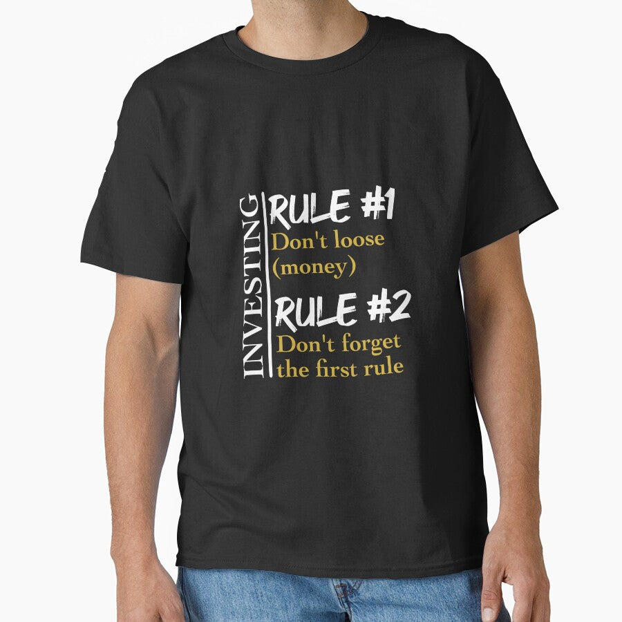 Rules Of Investing Warren Buffett Style Financial Wisdom Tee Black