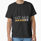 Savage Amazoner Classic Tee - Bold Wilderness Adventure Shirt Black