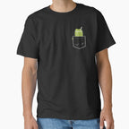 Matcha Pocket Design T-Shirt Cute Barista Tea Party Gift Idea Black