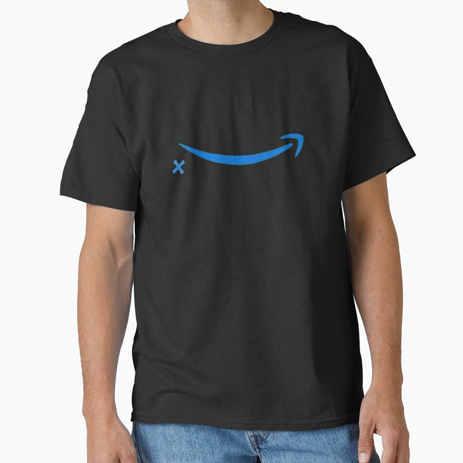 Smirk of Fame Graphic Tee - Iconic Smile Design Fashion Top Black