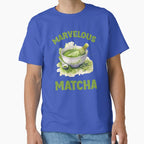 Matcha Magic In A Bowl Tee Artistic Green Tea Ceremony Top Blue
