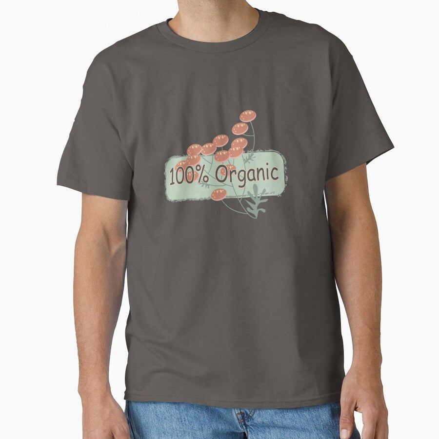 100% Organic Certified Natural Product Classic T-Shirt Dark Grey