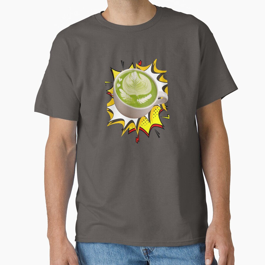 Zen Matcha Kitchen Aesthetic Tee Home Decor Inspired Tea Shirt Dark Grey