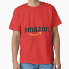 Premium Amazon Branded T-Shirt - Soft Cotton Casual Logo Wear Red