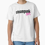 Steampunk Girl Industrial Fantasy Victorian Art Classic T-Shirt White