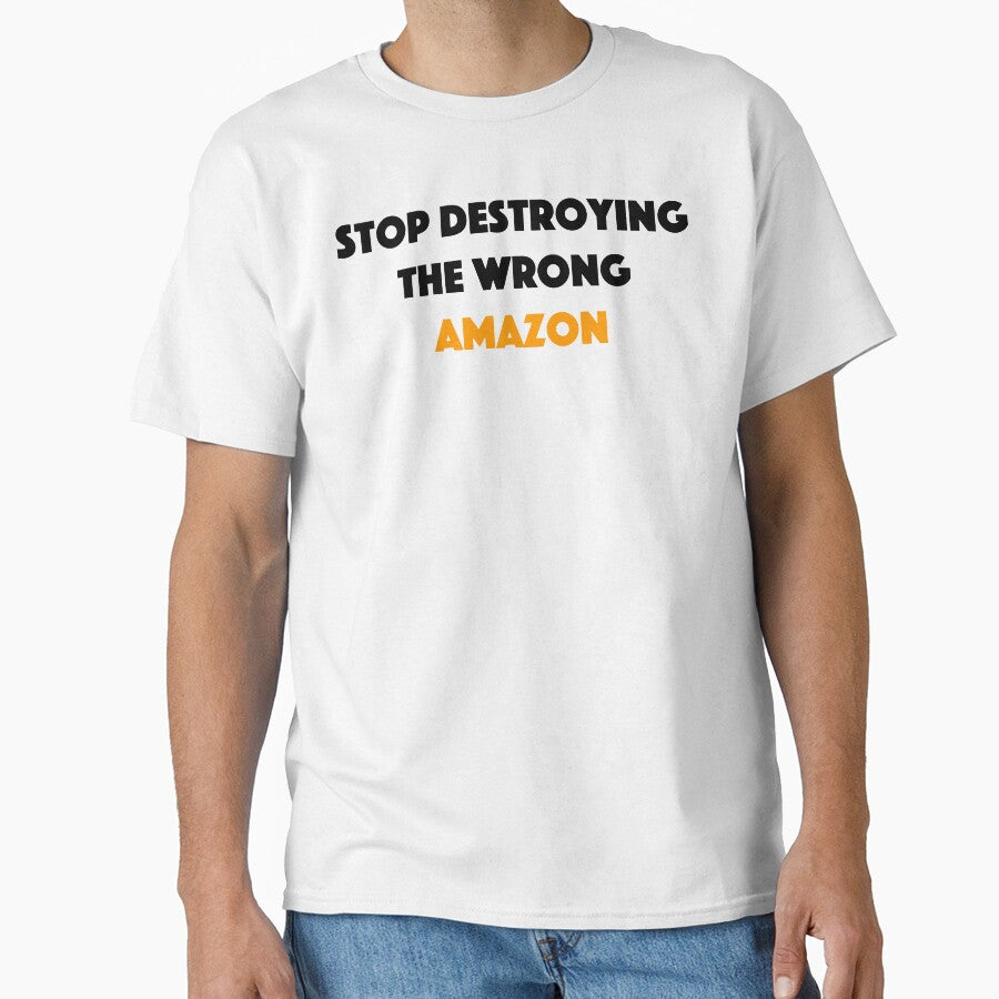 Save The Amazon Forest Tee - Environmental Activism Eco Shirt White
