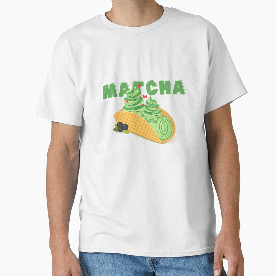 I Love Ice Cream A Waffle Lot Matcha Tee Funny Dessert Shirt White