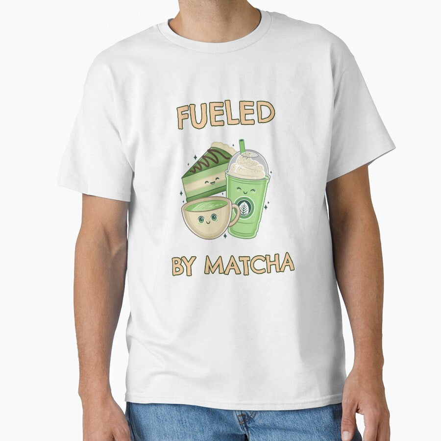 Fueled By Green Tea Matcha Tee Energy Boost Performance Shirt White