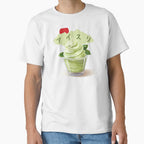 Matcha Ice Cream Japanese Cuisine Tee Traditional Dessert Shirt White