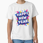 Happy New Year Winter Tee – Cozy Seasonal Holiday Apparel White