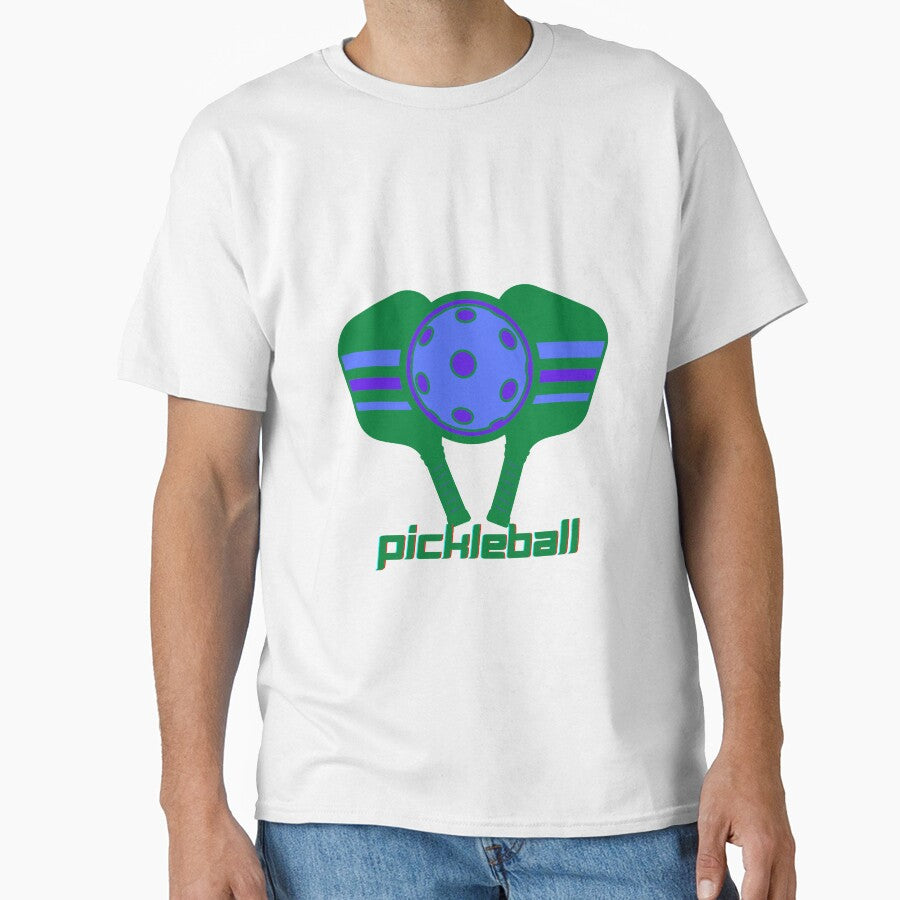 Classic Pickleball Sport Graphic Tee Active Lifestyle Wear White