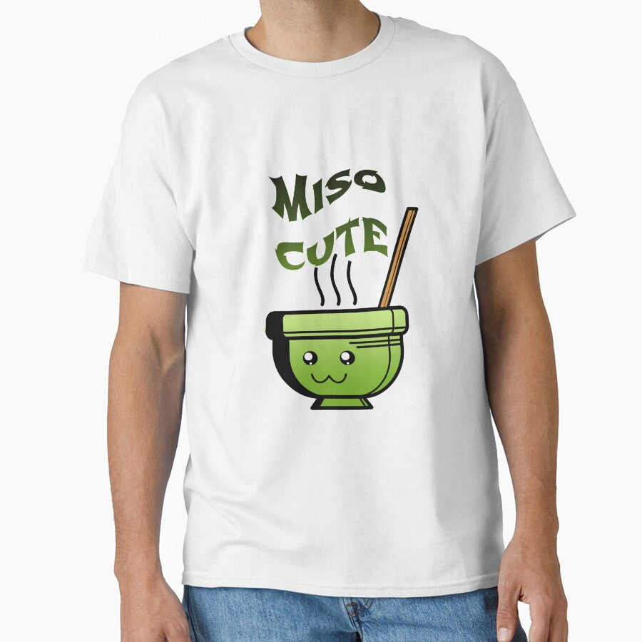 Miso Cute Funny Food Pun T-Shirt Japanese Cuisine Lover Gift White