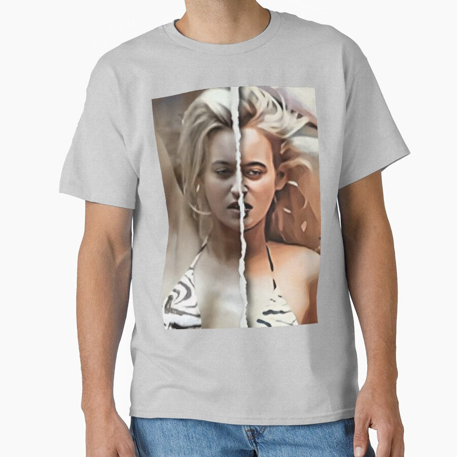 Duality Concept Art Abstract Symbolic Graphic Classic T-Shirt Heather Grey