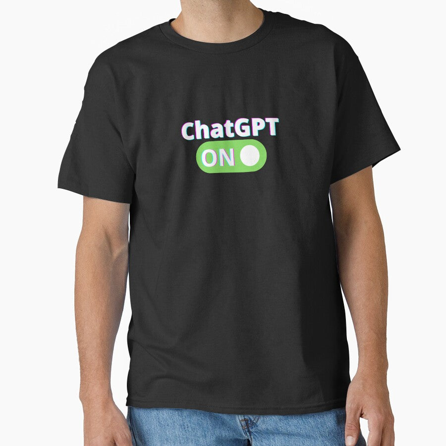 ChatGPT Power On Tee - Smart Artificial Intelligence Gear Black