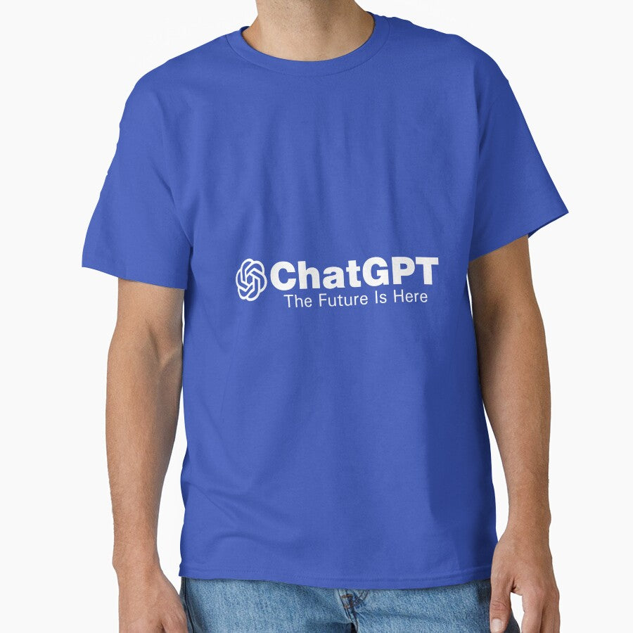 ChatGPT The Future Is Here Shirt | Revolutionary AI Tech Graphic Blue